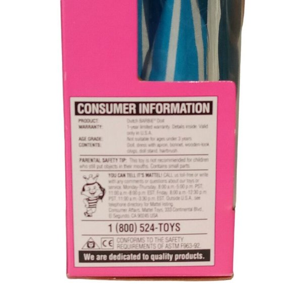 Dutch Barbie #11104 Vintage Mattel 1993 Dolls of the World MINT-NRFB Spcl Ed - Picture 5 of 11